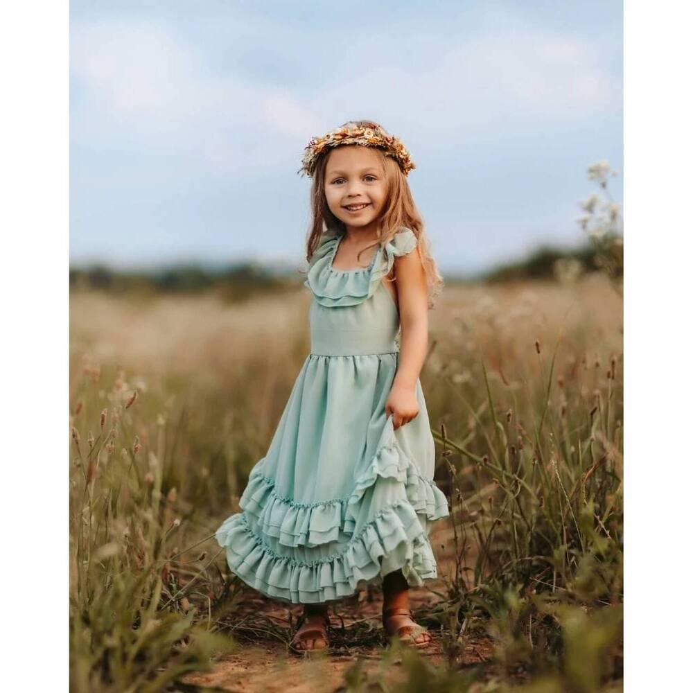 NEW BAILEY'S BLOSSOMS nellie ruffle dress in sage